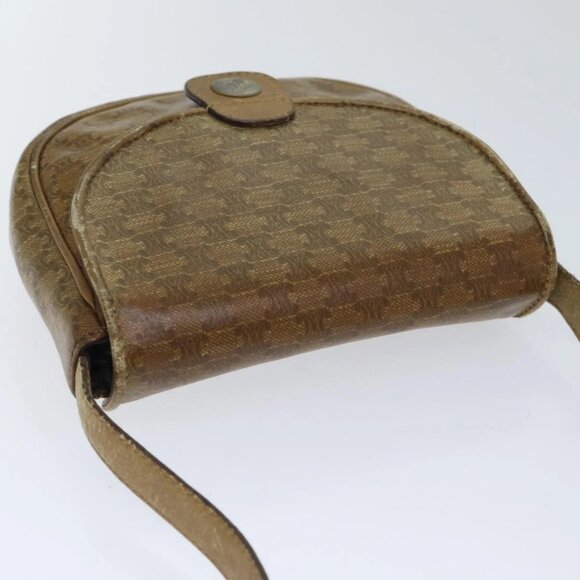 CELINE Macadam Canvas Shoulder Bag PVC Beige - Picture 6 of 15